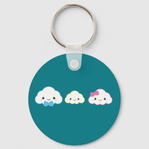 Porte-clés Cloud de la famille Kawaii