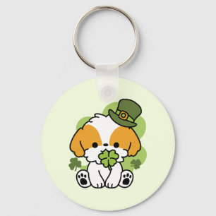 Porte-clés Clover Pup Love - St. Patrick's Day Chien Design