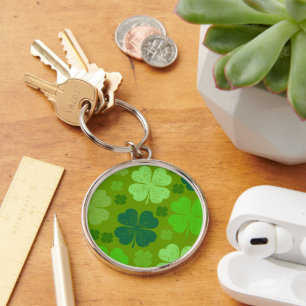 Porte-clés Clovers verts, Lucky Clovers, Saint Patrick's Day