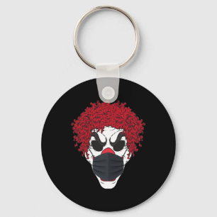 Porte-clés Clown effrayant Portant Un Masque Visage Germophob
