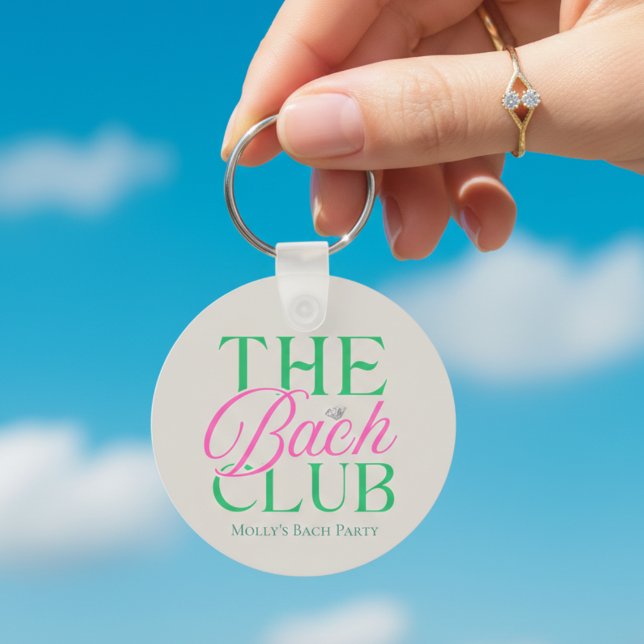 Porte-clés Club Bach Demoiselle d'honneur rose (Bach Club Pink Bachelorette Keychain)
