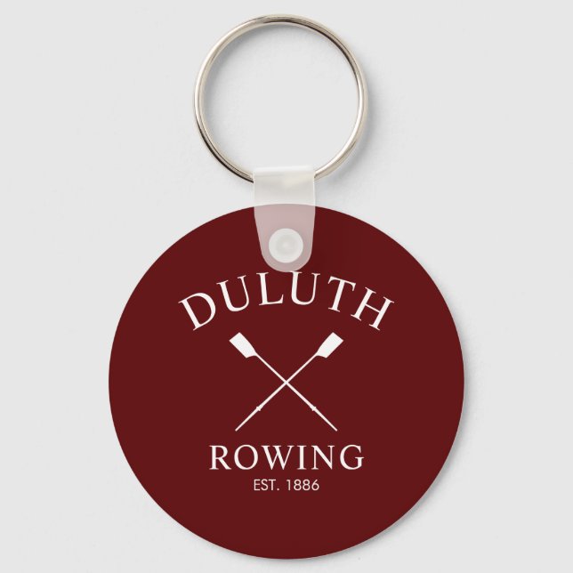 Porte-clés Club d'aviron classique (Verso)