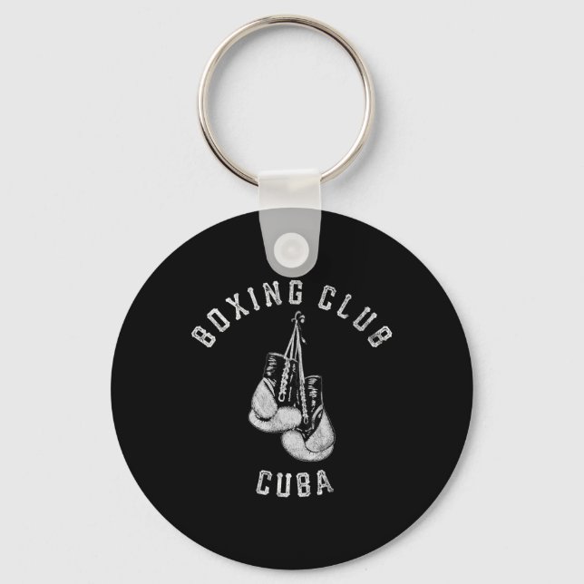Porte-clés Club de boxe Cuba Gants Fighter (Recto)