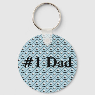 Porte-clés Club de golf Motif bleu numéro un papa