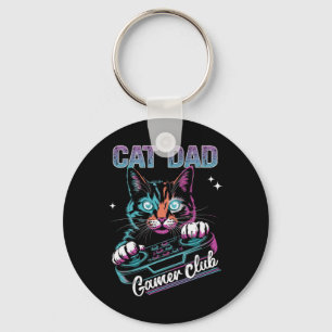 Porte-clés Club de jeu vidéo Papa Chat Gamer Jeux vidéo Jeux 