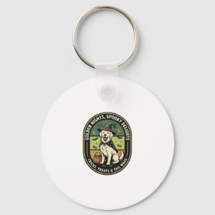 Porte-clés Club de nuit effrayant Golden Retriever Halloween