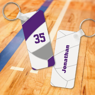 Porte-clés club de volley-ball gris violet cadeaux esprit d'é