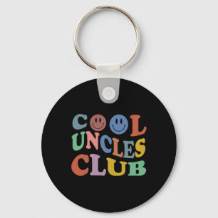 Porte-clés Club des oncles cool rétro groovy visage souriant