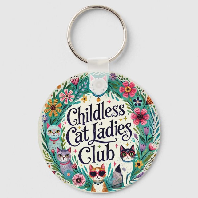 Porte-clés Club féminin sans chats (Recto)