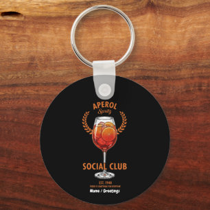 Porte-clés Club Social Aperol Spritz Drôle Design de Boissons