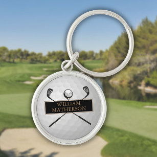 Porte-clés personnalisé balle de golf - Cadeau pour golfeur