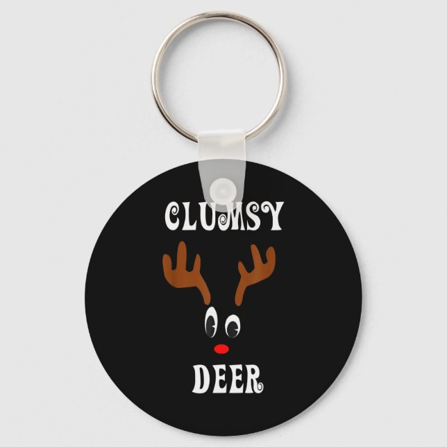 Porte-clés Clumsy Christmas Reindeer Angler Hunt Deer Elk  (Recto)