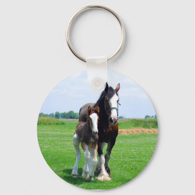 Porte-clés Clydesdale et filou porte - clé (Recto)