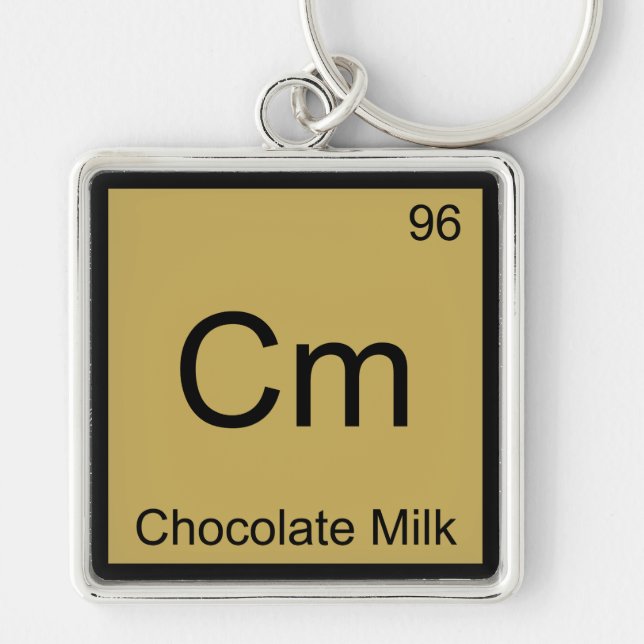 Porte-clés Cm - Chocolate Milk Chemistry Element Symbol Tee (Devant)