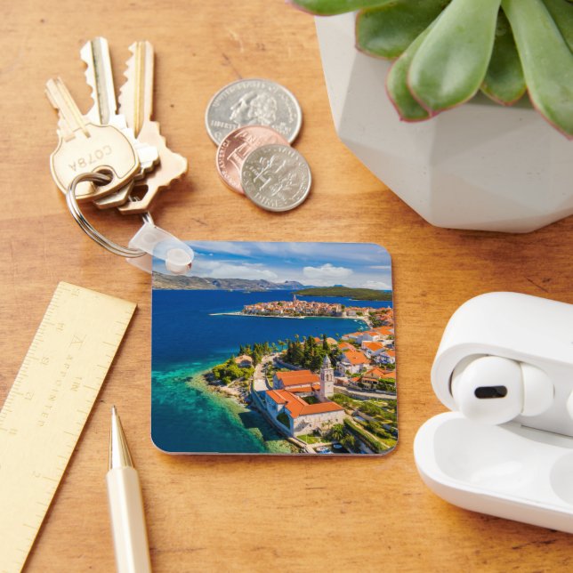 Porte-clés Coastline | Korcula Town, Korcula Island, Croatia (Bureau)