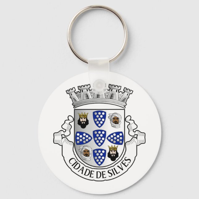 Porte-clés Coat of arms of Silves, Portugal Button (Recto)