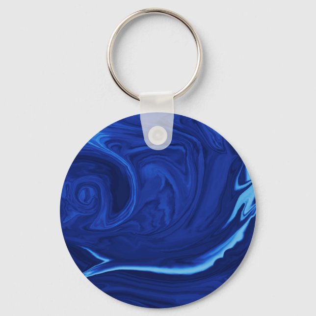 Porte-clés Cobalt bleu arrière - plan texturé artisanal (Recto)