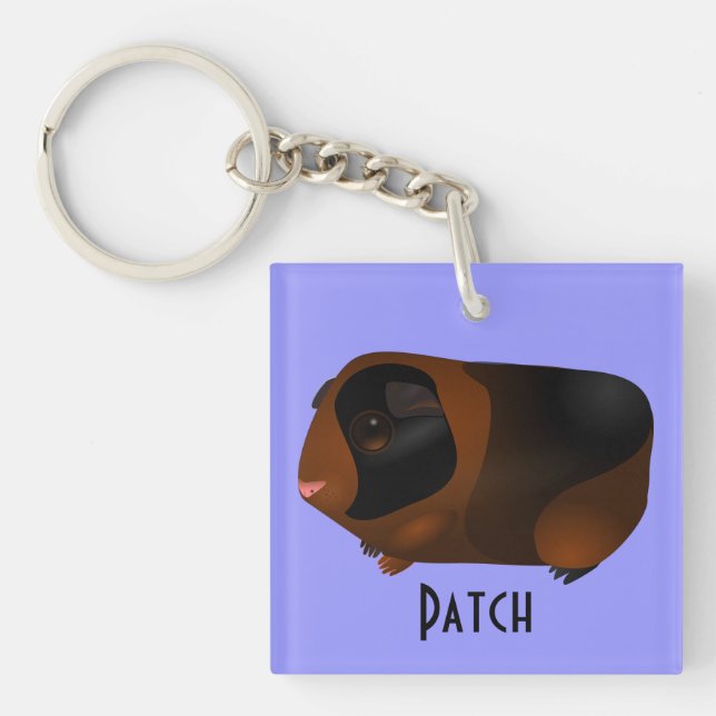 Porte-clés Cobaye d'écaille avec le nom (Devant)