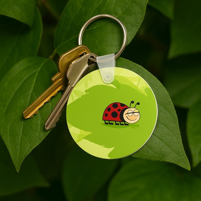 Porte-clés coccinelle sur une feuille (Créateur téléchargé)