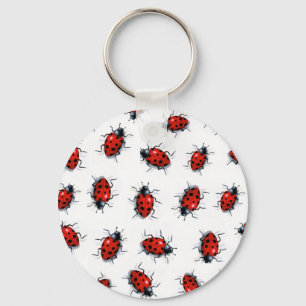PORTE-CLÉS COCCINELLES, ART DE RÉALISME, PORTE - CLÉ