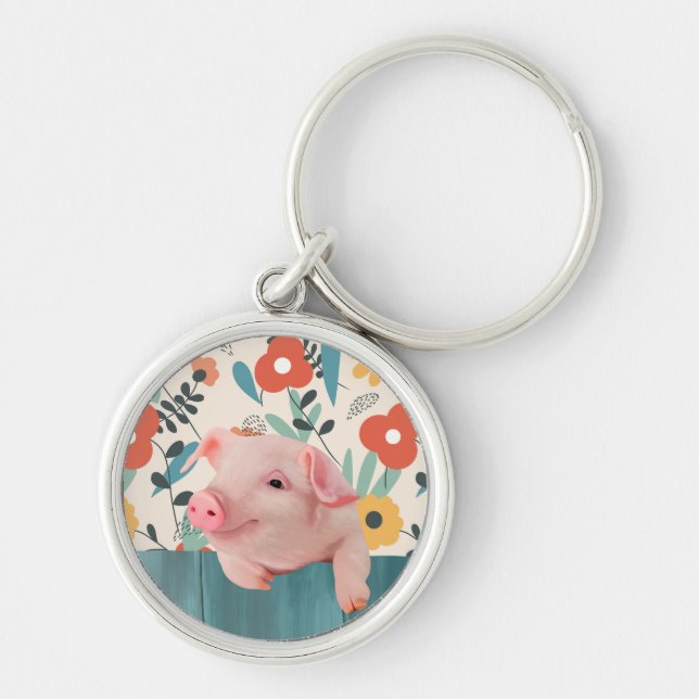 Porte-clés Cochon de bébé convivial | Bébé mignon animal (Devant)