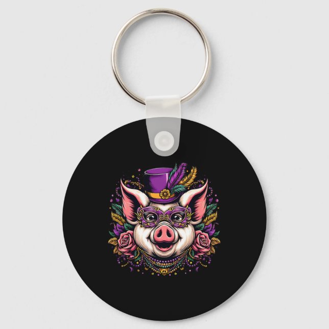 Porte-clés Cochon de Mardi Gras (Recto)