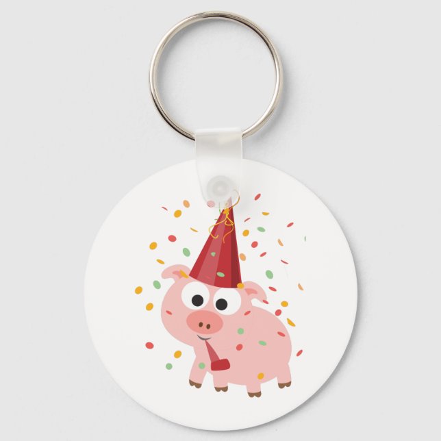 Porte-clés Cochon du Confetti Party (Recto)
