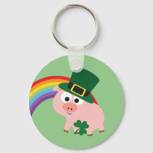 Porte-clés Cochon Leprechaun mignon