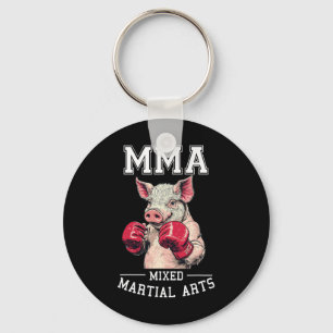 Porte-clés Cochon Mixed martial art fort - Thailande Boxing C