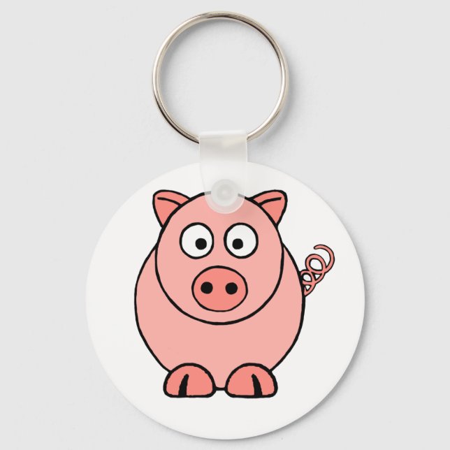 Porte-clés Cochon rose (Recto)