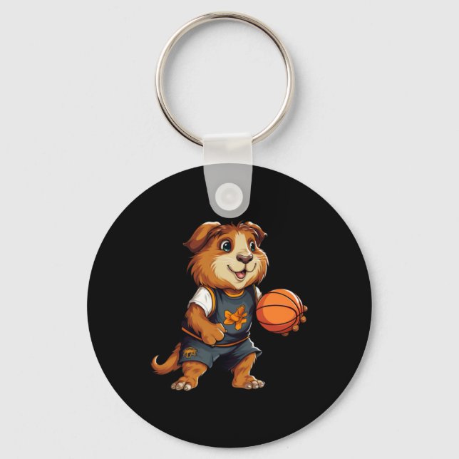 Porte-clés Cochons de Guinée de basket-ball (Recto)