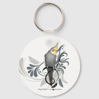Porte-clés Cockatiel gris