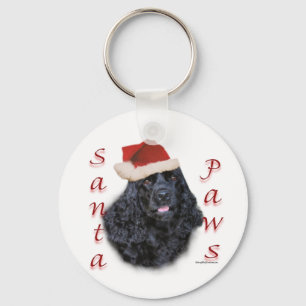 Porte-clés Cocker Spaniel (noir) Père Noël Paws