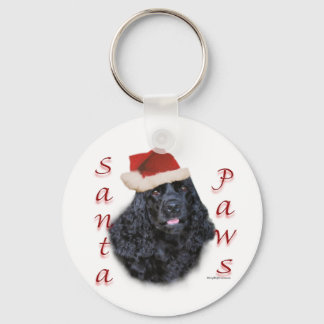 Porte-clés Cocker Spaniel (noir) Père Noël Paws