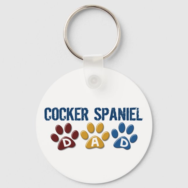 Porte-clés COCKER SPANIEL Papa Empreinte de patte 1 (Recto)