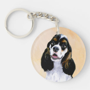 Porte-clés Cocker Spaniel (Parti) Peinture - Art Chien origin
