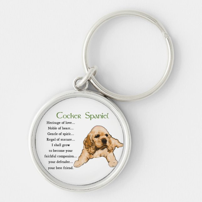 Porte-clés Cocker Spaniel Patrimoine de l'Amour (Devant)
