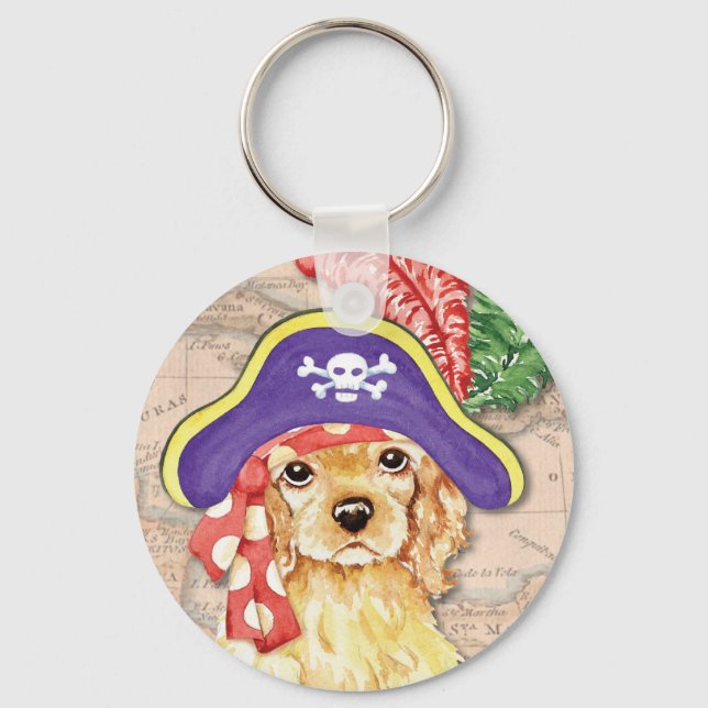 Porte-clés Cocker Spaniel Pirate (Recto)