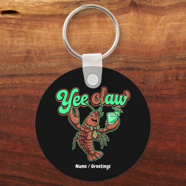 Porte-clés Cocktail côtier rétro Yee Claw aux écrevisses  (Recto)