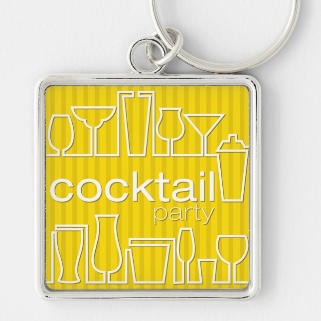 Porte-clés Cocktail jaune (Devant)