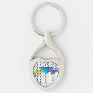 Porte-clés cocktail lumineux et ruban