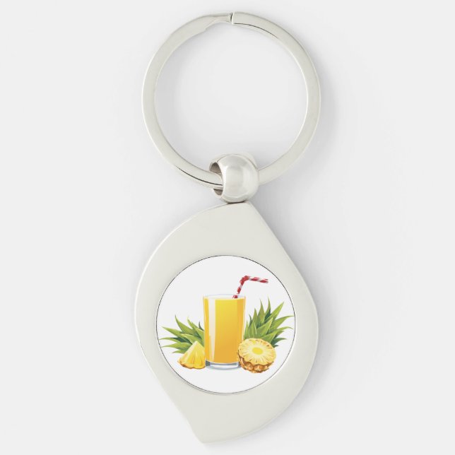 Porte-clés cocktail Piña Colada (Devant)