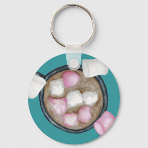 Porte-clés Cocoa marshmallows chocolat chaud bonbons hiver