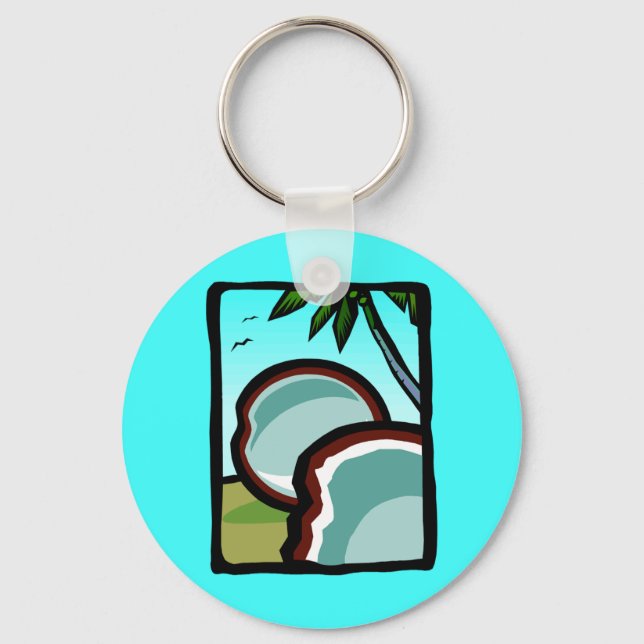 Porte-clés Cocotiers et palmiers (Recto)