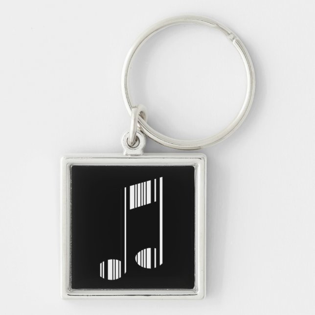 Porte-clés CODE À BARRES MUSICAL Musical Barcode Pattern (Devant)