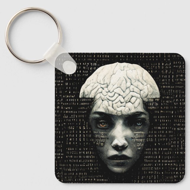 Porte-clés Code binaire de l'homme matriciel (Recto)