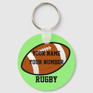 Porte-clés Code d'Porte - clé de rugby Étiquette votre nom