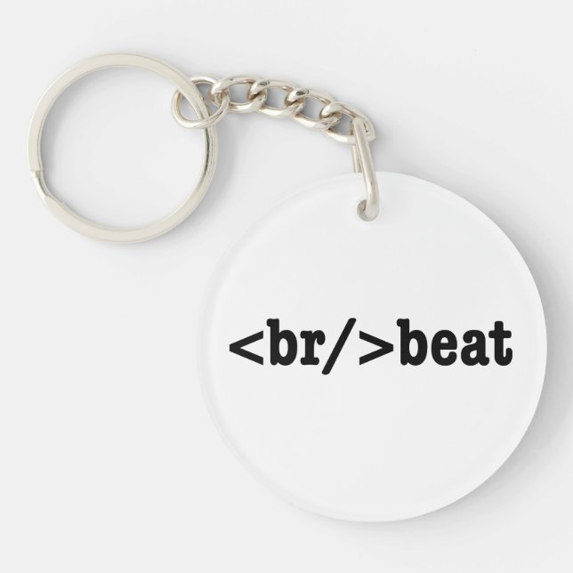 Porte-clés code HTML breakbeat (Devant)