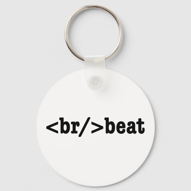 Porte-clés code HTML breakbeat (Recto)