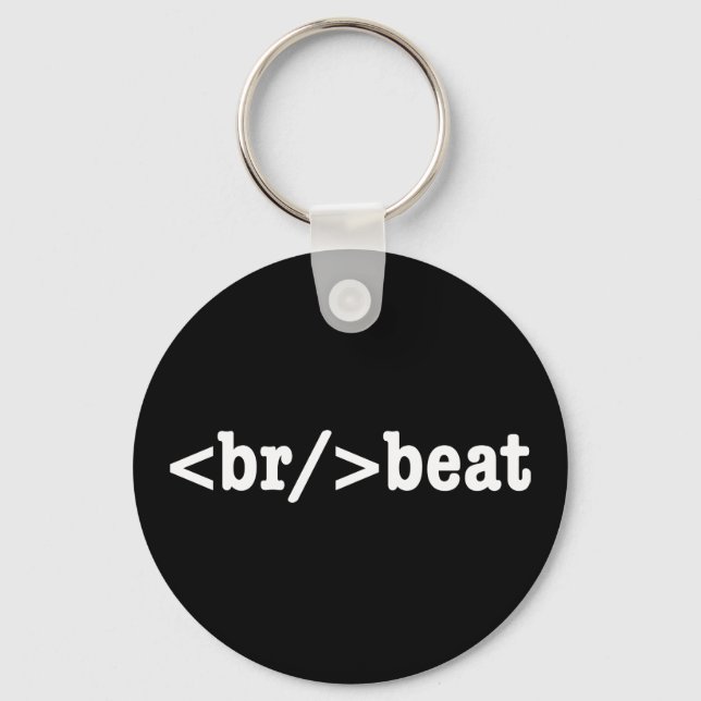 Porte-clés code HTML breakbeat (Recto)